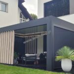 nowoczesna pergola aluminiowa z oświetleniem Szczecin